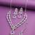 Purple rhodium premium designer american diamond and stone work necklace set
