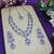 Purple rhodium premium designer american diamond and stone work necklace set