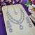 Pink rhodium premium designer american diamond and stone work necklace set