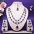 Purple rhodium premium designer american diamond and stone work necklace set