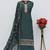 dark green embroidered silk blend salwar suit