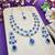 Blue rhodium premium designer american diamond and stone work necklace set