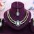 White yellow gold premium designer american diamond and stone work necklace set