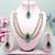 Green yellow gold premium designer american diamond and stone work necklace set