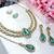 Green yellow gold premium designer american diamond and stone work necklace set