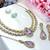 Purple yellow gold premium designer american diamond and stone work necklace set