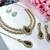Green yellow gold premium designer american diamond and stone work necklace set