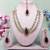 Maroon yellow gold premium designer american diamond and stone work necklace set
