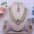 Pink yellow gold premium designer american diamond and stone work necklace set