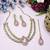 Pink yellow gold premium designer american diamond and stone work necklace set