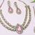 Pink yellow gold premium designer american diamond and stone work necklace set