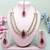 Purple yellow gold premium designer american diamond and stone work necklace set