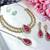 Red yellow gold premium designer american diamond and stone work necklace set