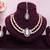 White rose gold premium designer american diamond and stone work necklace set