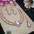 White rose gold premium designer american diamond and stone work necklace set