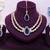 Blue rose gold premium designer american diamond and stone work necklace set