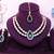 Green rose gold premium designer american diamond and stone work necklace set