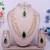 Green rose gold premium designer american diamond and stone work necklace set