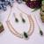 Green rose gold premium designer american diamond and stone work necklace set