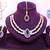 Purple rose gold premium designer american diamond and stone work necklace set