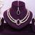 Maroon rose gold premium designer american diamond and stone work necklace set