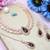 Green rose gold premium designer american diamond and stone work necklace set
