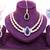 Blue rose gold premium designer american diamond and stone work necklace set