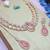 Pink rose gold premium designer american diamond and stone work necklace set