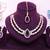 Purple rose gold premium designer american diamond and stone work necklace set