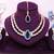 Blue rose gold premium designer american diamond and stone work necklace set