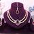 Pink rose gold premium designer american diamond and stone work necklace set