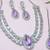 Purple rhodium premium designer american diamond and stone work necklace set