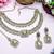 Gold yellow gold premium designer american diamond and stone work necklace set