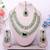 Green yellow gold premium designer american diamond and stone work necklace set