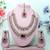 Maroon yellow gold premium designer american diamond and stone work necklace set