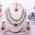 Blue yellow gold premium designer american diamond and stone work necklace set