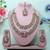 Pink yellow gold premium designer american diamond and stone work necklace set