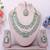 White yellow gold premium designer american diamond and stone work necklace set