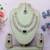 Green rose gold premium designer american diamond and stone work necklace set