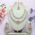 Purple rose gold premium designer american diamond and stone work necklace set
