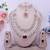 Maroon rose gold premium designer american diamond and stone work necklace set