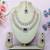 Blue rose gold premium designer american diamond and stone work necklace set