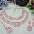 Pink rose gold premium designer american diamond and stone work necklace set