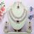 Purple rose gold premium designer american diamond and stone work necklace set