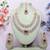 Pink rose gold premium designer american diamond and stone work necklace set