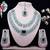 Green rhodium premium designer american diamond and stone work necklace set