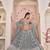 Grey Net Embroidered & Zari Work Semi Stitched Lehenga Choli
