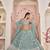 Sea Green Net Embroidered & Zari Work Semi Stitched Lehenga Choli
