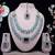 Maroon rhodium premium designer american diamond and stone work necklace set