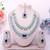 Blue rhodium premium designer american diamond and stone work necklace set